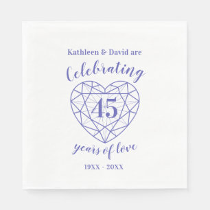 Saphire Jubiläum 45 Jahre Liebe Servietten