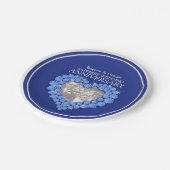 Saphire Jubiläum-Foto Pappteller (Schrägansicht)