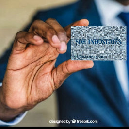 Saphire Leaf Business Card Visitenkarte