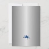 Saphire Petals: Eine Silberfeier der Liebe Einladung (Rückseite)