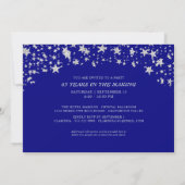 Saphire Silver Glitzer Stars zum 65. Jubiläum Einladung (Rückseite)