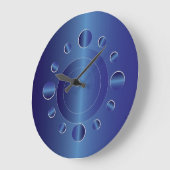 Saphire Stunden Große Wanduhr (Winkel)