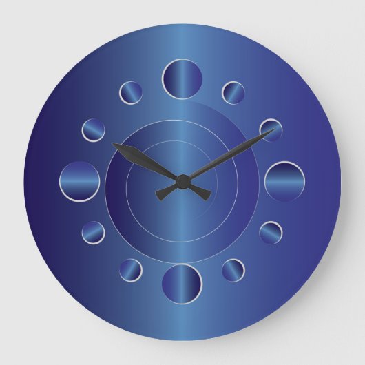 Saphire Stunden Große Wanduhr (Vorderseite)