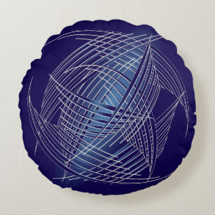 Saphire-Threads Rundes Kissen
