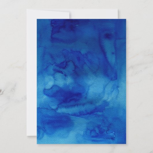 Saphire Tide Bridal Dusche Einladung (Rückseite)