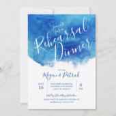 Saphire Tide Hochzeit Probe Abendessen Einladung (Vorderseite)