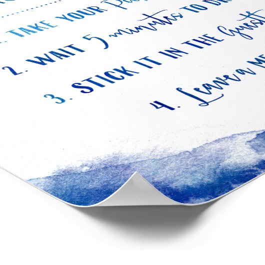 Saphire Tide Instant Foto Wedding Gästebuch (Ecke)