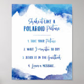 Saphire Tide Instant Foto Wedding Gästebuch (Vorne)