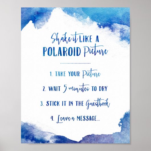 Saphire Tide Instant Foto Wedding Gästebuch (Vorne)