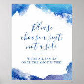 Saphire Tide Wählen Sie ein Seat Wedgezeichen Poster (Vorne)