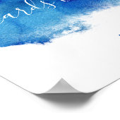 Saphire Tide Wedding Cards und Geschenke-Zeichen Poster (Ecke)