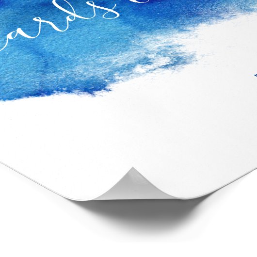 Saphire Tide Wedding Cards und Geschenke-Zeichen Poster (Ecke)