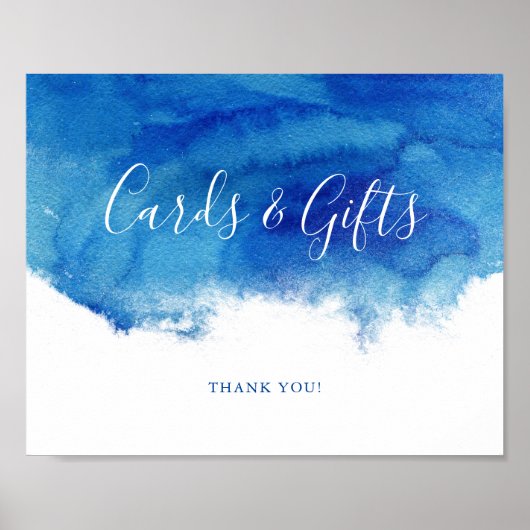 Saphire Tide Wedding Cards und Geschenke-Zeichen Poster (Vorne)