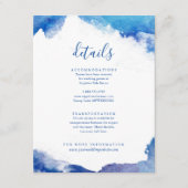 Saphire Tide Wedding Details Beilage Karte (Vorderseite)