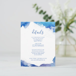 Saphire Tide Wedding Details Beilage Karte