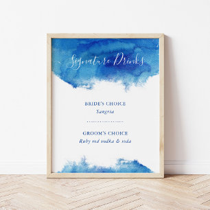 Saphire Tide Wedding Drink Menü Signatur Poster