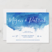 Saphire Tide Wedding Einladung (Vorderseite)