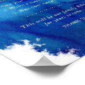 Saphire Tide Wedding Gästebuch Bibel-Zeichen (Ecke)