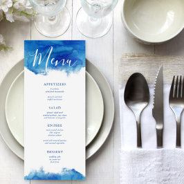 Saphire Tide Wedding Menu Card Menükarte