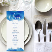 Saphire Tide Wedding Menu Card Menükarte