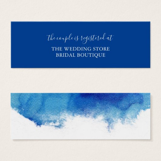 Saphire Tide Wedding Registry Insert Card (Vorne & Hinten)