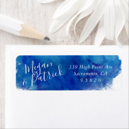 Saphire Tide Wedding Return Address Label