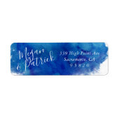 Saphire Tide Wedding Return Address Label (Vorne)