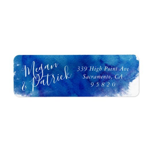 Saphire Tide Wedding Return Address Label (Vorne)