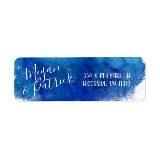 Saphire Tide Wedding Return Address Label (Vorne)