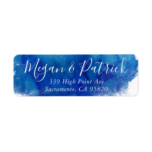 Saphire Tide Wedding Return Address Label (Vorne)