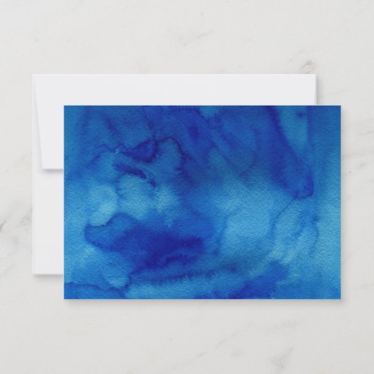 Saphire Tide Wedding RSVP Response Card (Rückseite)