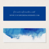 Saphire Tide Wedding Website Beipackkarte (Vorne & Hinten)