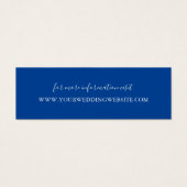 Saphire Tide Wedding Website Beipackkarte (Vorderseite)