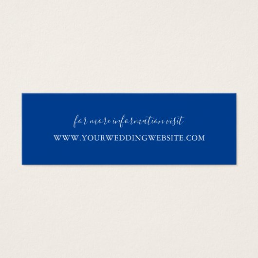 Saphire Tide Wedding Website Beipackkarte (Vorderseite)