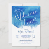 Saphire Tide Wedding Willkommensessen Einladung (Vorderseite)