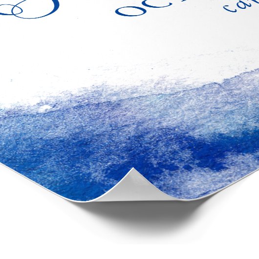 Saphire Tide Wedding Willkommenszeichen Poster (Ecke)