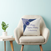 Saphire Wedding Anniversary Throw Kissen (Stuhl )
