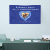 Saphire Wedding Jubiläum blauer Banner (Messeveranstaltung)