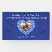 Saphire Wedding Jubiläum blauer Banner (Horizontal)