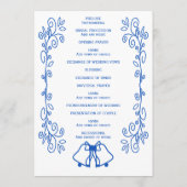 Saphire Wedding Program Bells Scrollwork Design Programm (Rückseite)