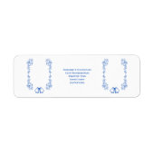 Saphire Wedding Return Address Label Bells (Vorne)