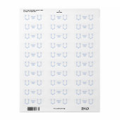 Saphire Wedding Return Address Label Bells (Vorne)