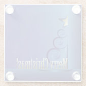 Saphire Weihnachtsbaum Glasuntersetzer (Rückseite)