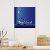 Saphire Weihnachtsbaum Poster (Küche)