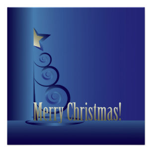 Saphire Weihnachtsbaum Poster