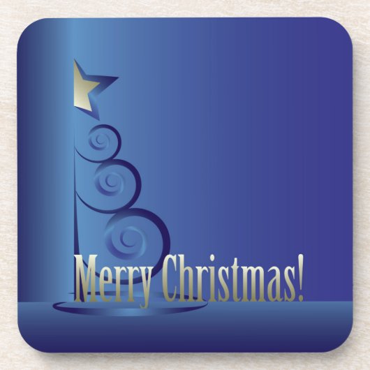 Saphire Weihnachtsbaum Untersetzer (Vorderseite)