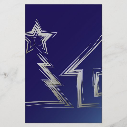 Saphire Weihnachtsnacht Briefpapier (Vorderseite)