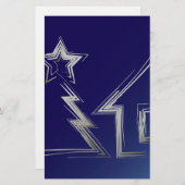 Saphire Weihnachtsnacht Briefpapier (Vorne/Hinten)