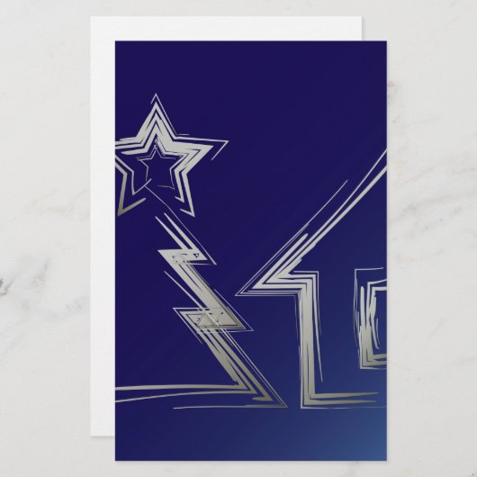 Saphire Weihnachtsnacht Briefpapier (Vorne/Hinten)