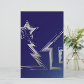 Saphire Weihnachtsnacht Briefpapier (Stehend Vorderseite)